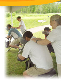 Massage at a Golfing Event